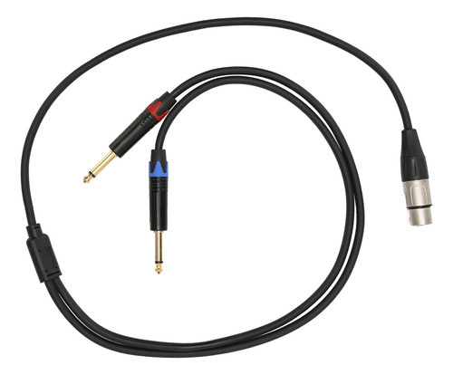 Cable Hembra Doble De 6,35 Mm A Xlr Para Micrófono, Chapado