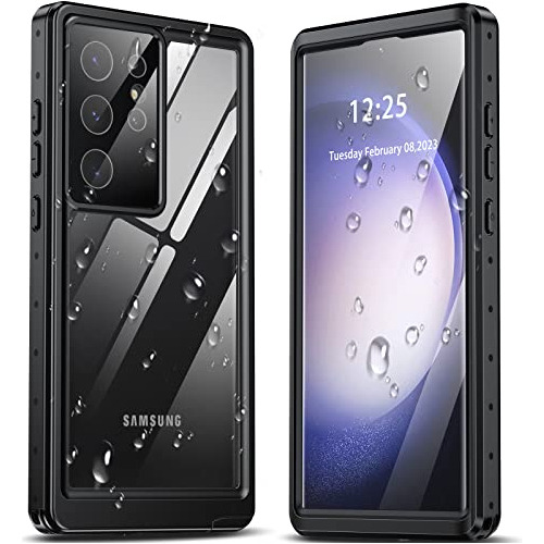 Funda Waterproof Para Samsung Galaxy S23 Ultra Negro 6.8 Pul