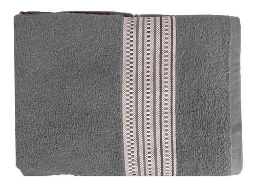 Toalla De Algodón Medio Baño Premium Ferrara Gris