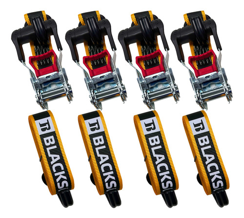 Set 4 Ratchet 1-1/2 Gancho Jj 4.9 Mt 1.497 Kg.