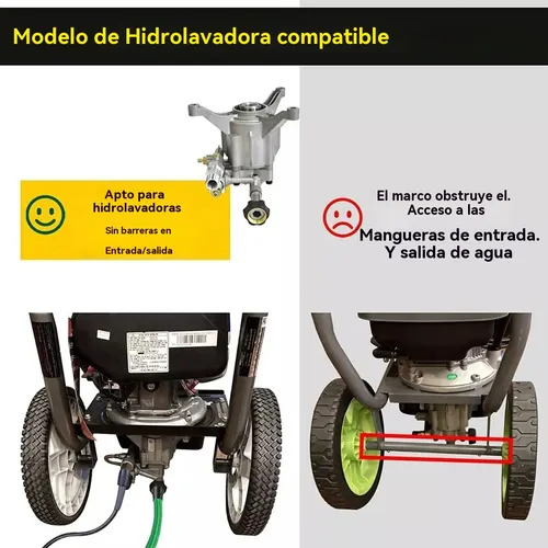 Bomba Para Hidrolavadora 3200psi Eje 7/8'' Vertical Cabezal Plateado 60hz