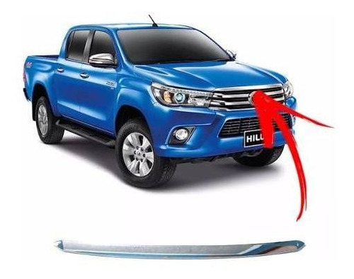 Moldura Cromada Capot Toyota Hilux 2016 2017 2018 