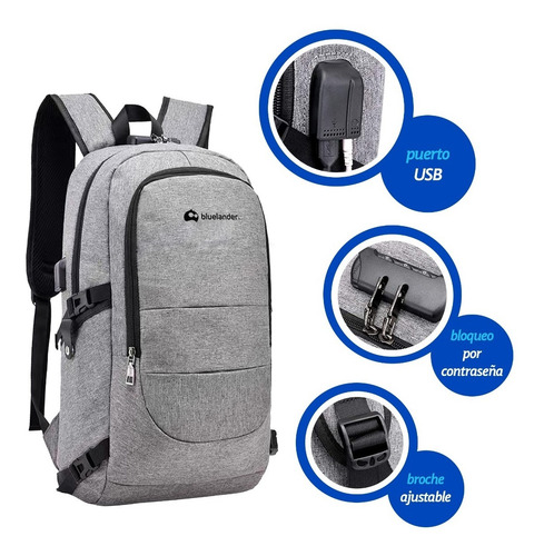 10 Mochilas Antirrobo Para Laptop Código Impermeable