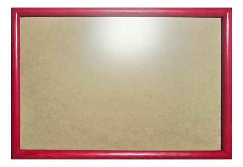 1 Marco De Madera Con Vidrio Anti 50x70cm, Todo Incluido Rojo Vivo