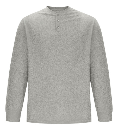Top Deportivo De Manga Larga Con Botones Para Hombre Top De