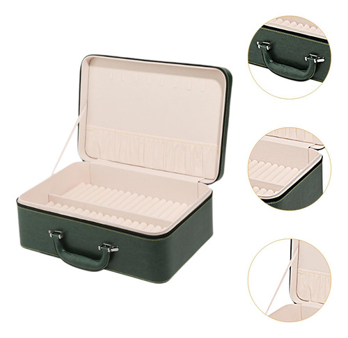 Caja De Almacenamiento Para Pulseras, 35x24x14cm Verde