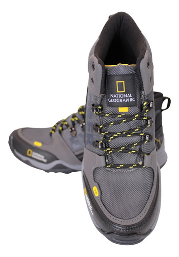 Bota National Geographic Hombre Resistente Comoda Negro/gris