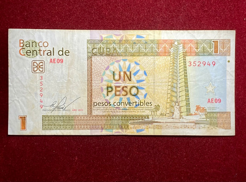 Billete 1 Peso Convertible Cuba 2013 Pick Fx 46d (Usado)