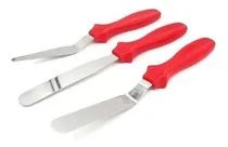 Comprar Set 3 Espatulas De Reposteria Acero Inoxodable Escalon Recta