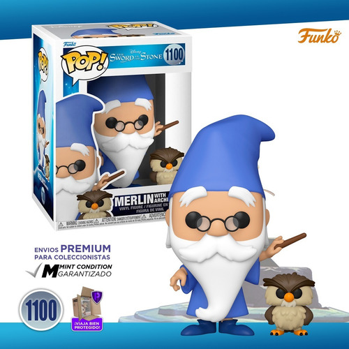 Funko Pop Merlin 1100 La Espada En La Piedra Disney Original