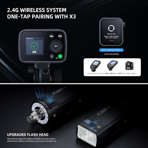 Flash Estroboscópico Ad200 Pro Ii Ttl 200w Hss 1/8000s