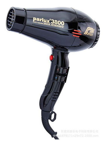 Secadora De Cabello Parlux 3800 Ecológica De 110v, Negro