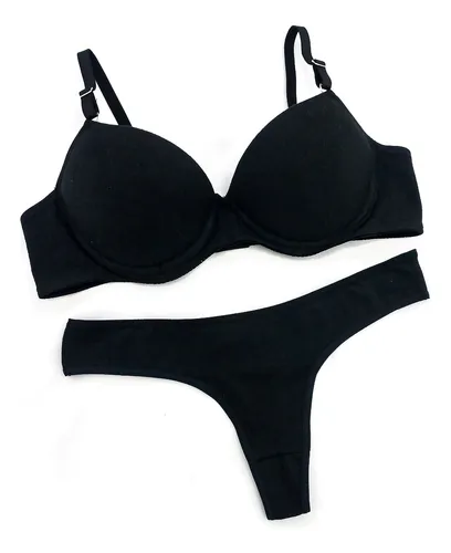 Conjunto Lenceria Mujer Shelynnek Taza Soft Algodon Colaless