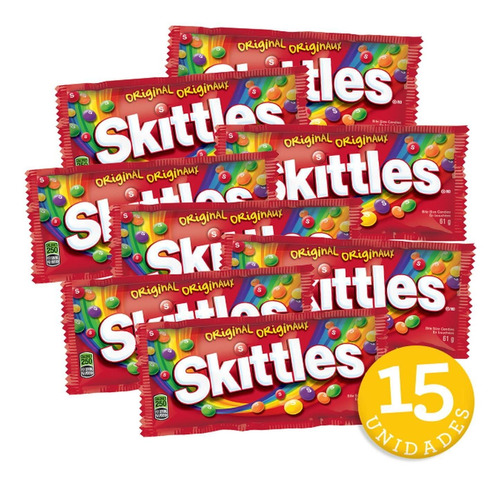 Dulces Importados Skittles X 15 Und