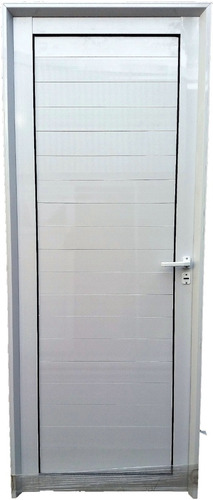 Puerta Aluminio 90x200 Blanco Ciega Reforzada