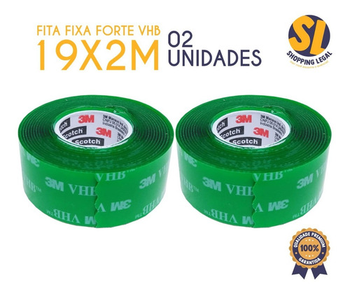 Imagem 2 de 6 de Fita Dupla Face Vhb Transp. 19x2m Scotch 3m - Kit Com 2 Un.