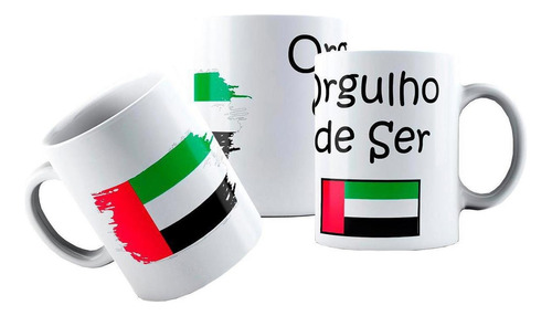 Taza de cerámica con la bandera Pride of Being de los Emiratos Árabes Unidos