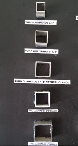 Tubo De Aluminio Cuadrado 3/4''x1,27mm Largo 6mts