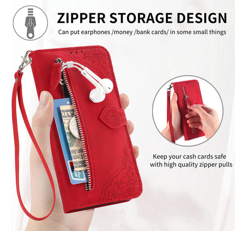 Funda Para Teléfono Oppo A18 A17 A16 A15 A12 Funda De Piel Tipo Cartera
