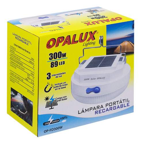 Lámpara Portátil Recargable Led 300w Op-fd300w Opalux