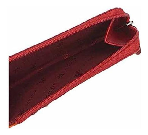 Visconti Rb110 Phi Phi Phi Tarjetero De Piel Para Mujer (roj
