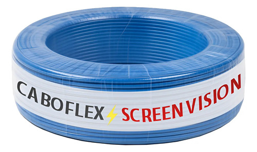Fio 4mm Cabo Flexível Rolo Com 50 metros Elétrico 750v Cor Azul Marca Screen Vision
