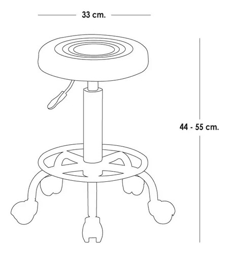 2 Taburetes Giratorios Ajustables Con Ruedas Silla De Bar Estructura de la silla Plateado Asiento Rojo
