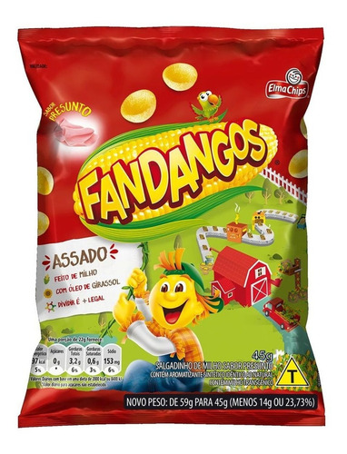 Salgadinho De Milho Presunto Elma Chips Fandangos Pacote 45g