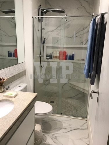 Imagem 12 de 30 de Apartamento Duplex A Venda Com 2 Dormitórios Vista Para O Mar Na Pompéia Em Santos - Ap00907 - 70711772