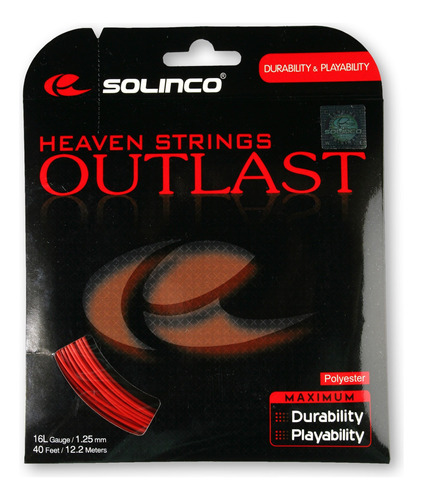 Solinco Outlast Cuerda Para Raqueta Tenis Set-red-16