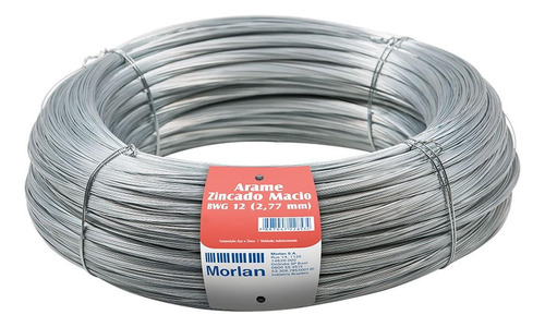 Arame Galvanizado Morlan Numero 12 2,77mm 1kg  1022