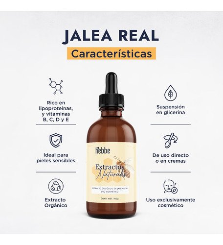 Imagen 3 de 10 de Jalea Real Extracto Glicólico Cosmético 100% Puro