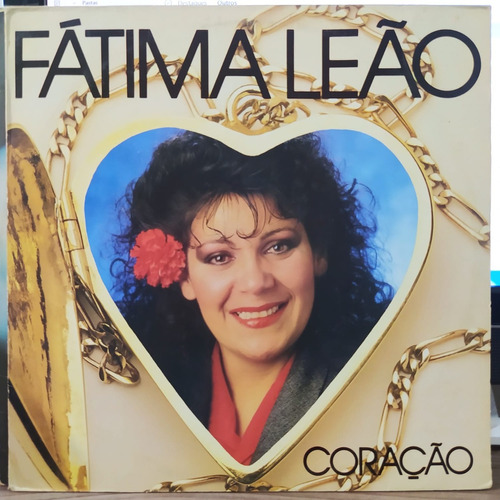 Lp Fátima Leão Coração 1988 + Encarte Exx Estado