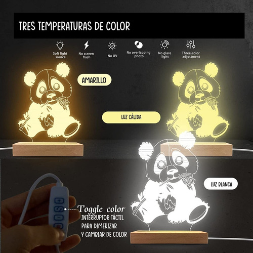 Imagen 4 de 7 de Lampara 3d Decorativa Para Mesa Con Diferentes Motivos.