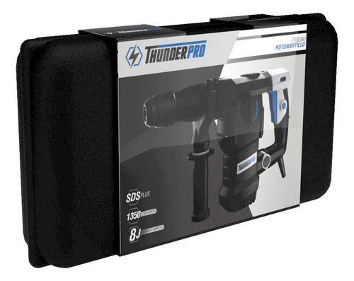 Imagen 2 de 6 de Rotomartillo electroneumático Thunder Pro TR00380 negro, blanco y azul frecuencia de 50Hz con 1350W de potencia 220V