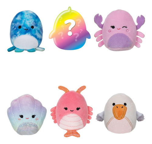 Peluche Original Playa Six Squishmallows 5 Cm Sorpresa