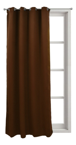 Cortina Blackout Premium Quality! Paquete De 1 Pz Color Café