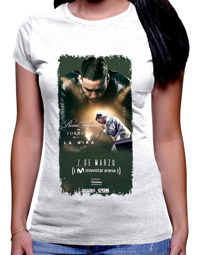 Camiseta Premium Dama Estampada Romeo Santos Bogota 2023