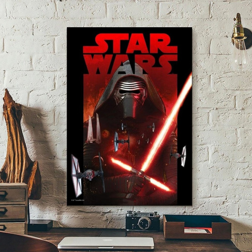 Cuadro Decorativo Artístico Star Wars Kylo Ren Sable 28x41cm