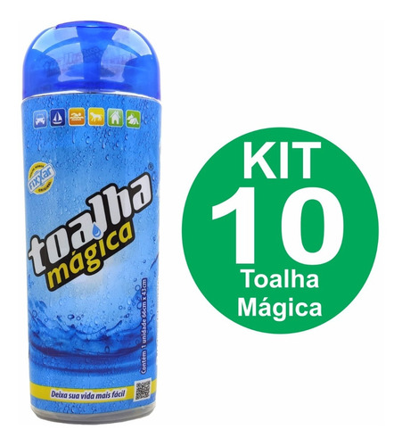 Kit 10 Toalhas Mágica Alta Absorção Panos Atacado Revenda 