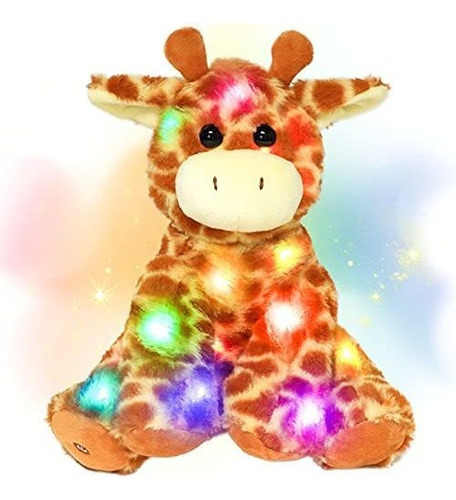 Hopearl Light Up Jirafa Animal De Peluche Floppy Led Juguete