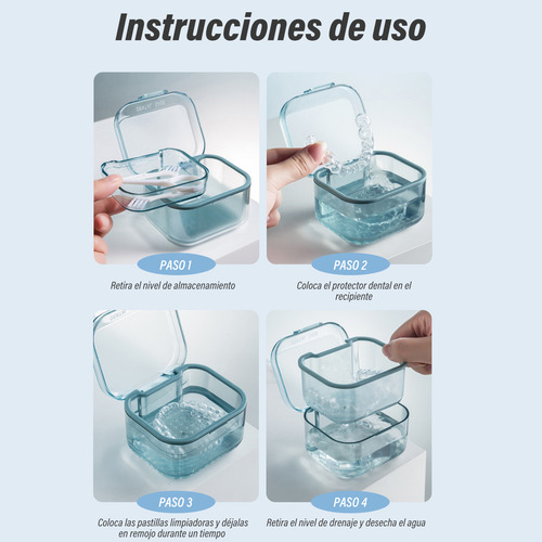 Caja Para Retenedor Ortodóntico Doble Capa Estuche De Limpie