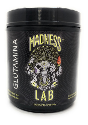 Madness Lab Glutamina 500 Gr Polvo Sabor N/a