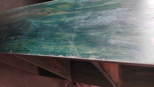 Imagen 3 de 9 de Mueble Librero 100s/.acabadodel Pintado Verde Estilo Antiguo