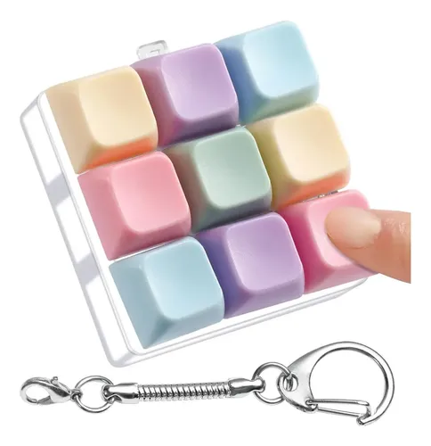 Llavero Clicker Anti-Estrés Para Teclado – Set De 6 Colores Pastel, Interruptor Azul V2 Con Sonido Y Rebote Mejorados, Decoración De Escritorio