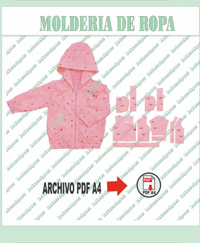 Molderia  Imprimible En Pdf A4 Campera  Bebe Rompeviento