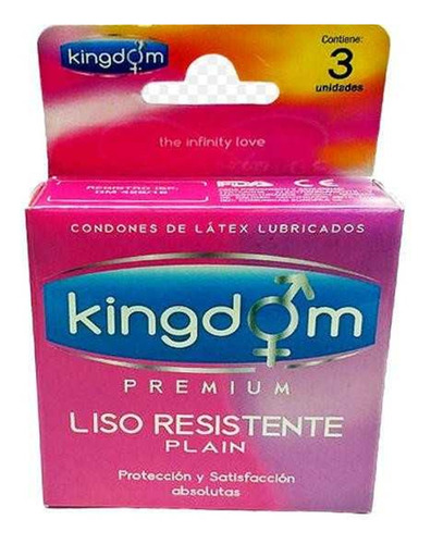 Preservativo Kingdom Premium Liso Resist 36 Unid