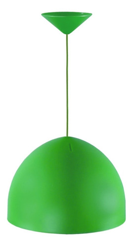 Imagen 1 de 4 de Colgante Campana Pantalla Plástica Verde Manzana - Deltero