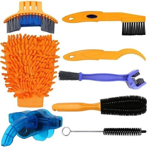 Kit Limpeza Lavagem Para Bicicleta Bike Triciclo 8 Peças