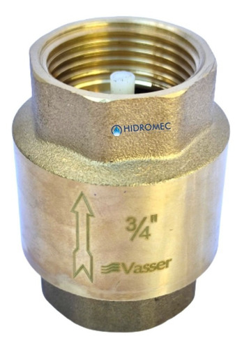 Imagen 1 de 6 de Válvula De Retención De Agua Bronce 3/4'' Pulgada Riego